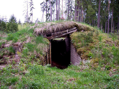 Bunker in the Avengers' camp in the Rudnicki forest