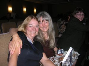 with my sister (and my toughest critic) at the San Diego Book Awards