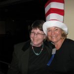 With friend June after receiving the Theodor S Geisel Award (the hat was a bonus!)